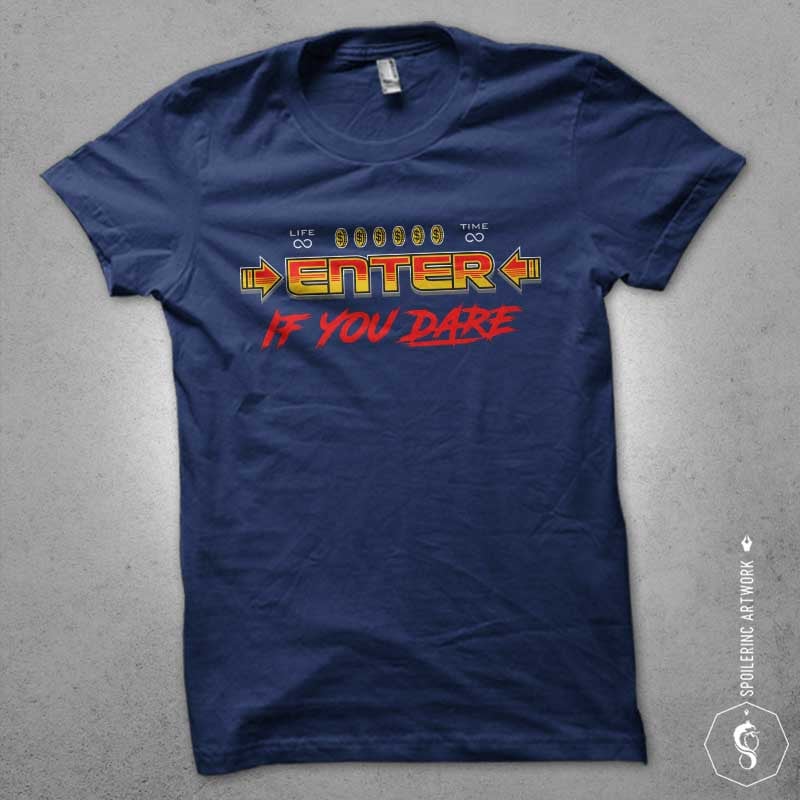 enter if you dare Vector t-shirt design buy t shirt design enter if you dare Vector t-shirt design buy t shirt design
