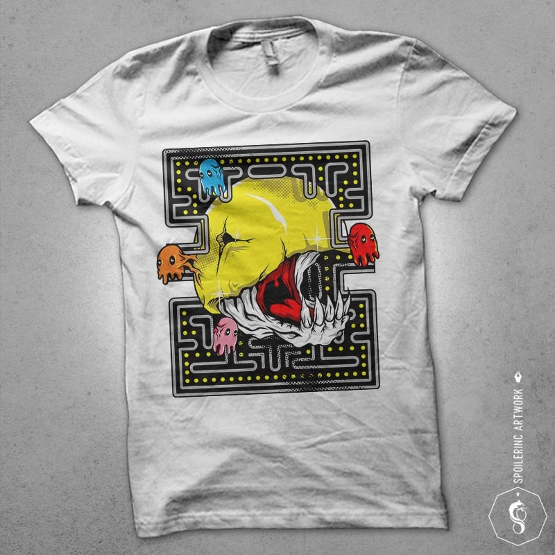 pacmonster Vector t-shirt design buy t shirt design pacmonster Vector t-shirt design buy t shirt design