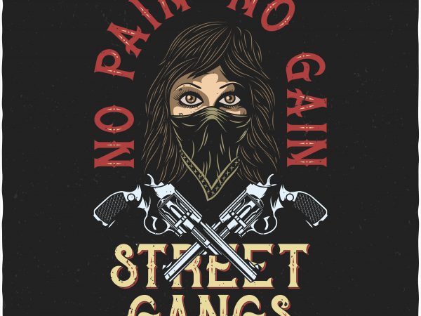 No pain No gain. Vector T-Shirt Design No pain No gain. Vector T-Shirt Design