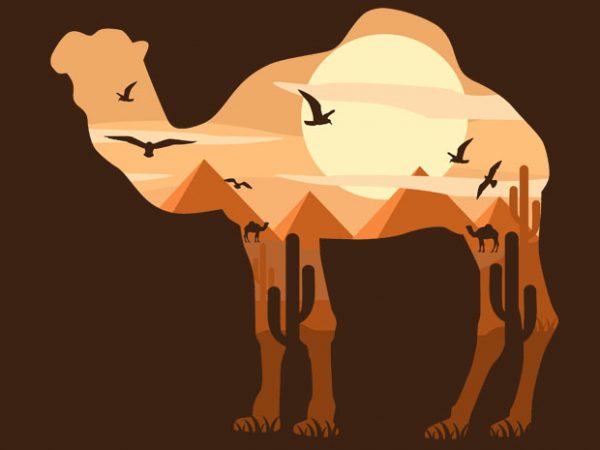 Camel t shirt vector file Camel t shirt vector file