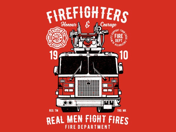 Firefighters Truck Vector t-shirt design buy t shirt design Firefighters Truck Vector t-shirt design buy t shirt design