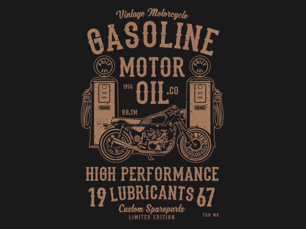 Gasoline Motor Oil Graphic t-shirt design buy t shirt design Gasoline Motor Oil Graphic t-shirt design buy t shirt design