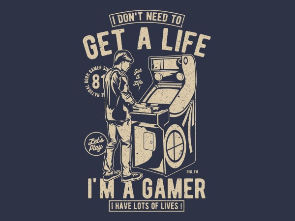 Get A Life Vector t-shirt design buy t shirt design Get A Life Vector t-shirt design buy t shirt design