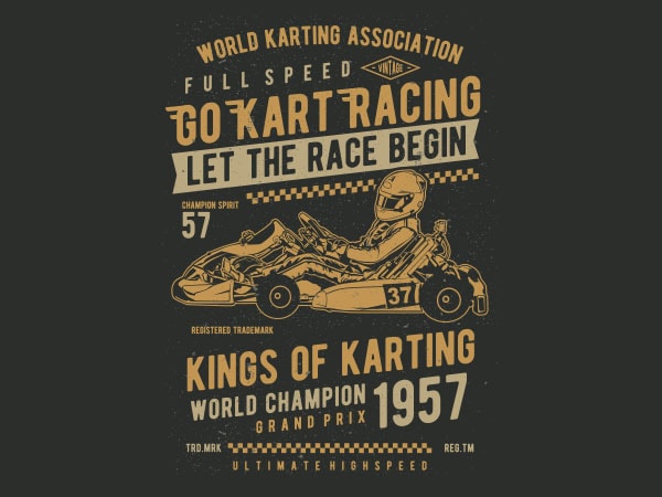 Go Kart Racing Vector t-shirt design buy t shirt design Go Kart Racing Vector t-shirt design buy t shirt design