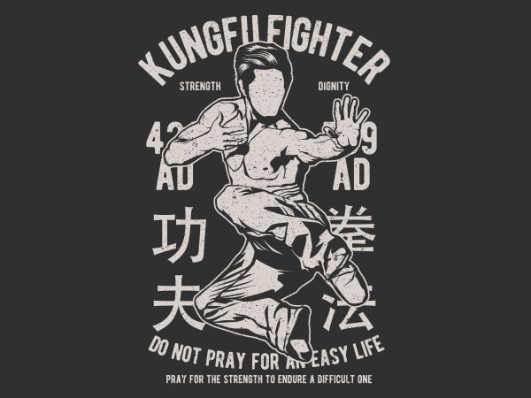 Kungfu Fighter Graphic t-shirt design buy t shirt design Kungfu Fighter Graphic t-shirt design buy t shirt design
