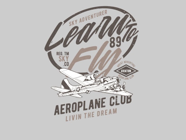 Download Learn To Fly Vector t-shirt design- Best T-shirt Design