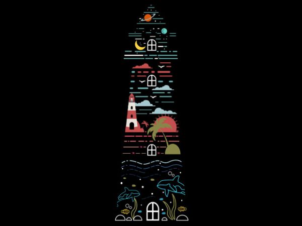 Lighthouse Tshirt Design Lighthouse Tshirt Design