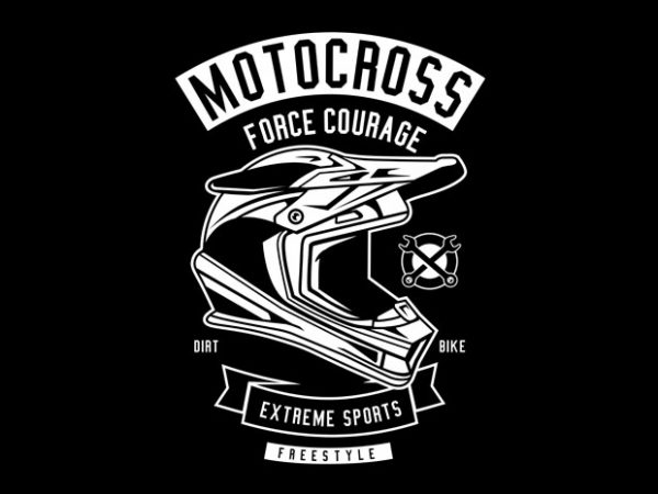 Motocross Force Courage Tshirt Design buy t shirt design Motocross Force Courage Tshirt Design buy t shirt design
