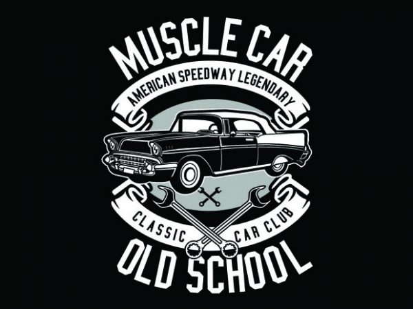 Muscle Car Tshirt Design Muscle Car Tshirt Design