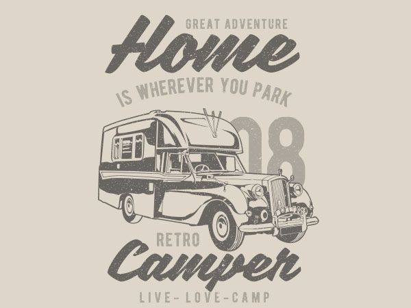 Retro Campers Vector t-shirt design buy t shirt design Retro Campers Vector t-shirt design buy t shirt design