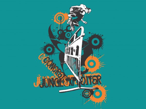 Concrete Skater t shirt vector file Concrete Skater t shirt vector file