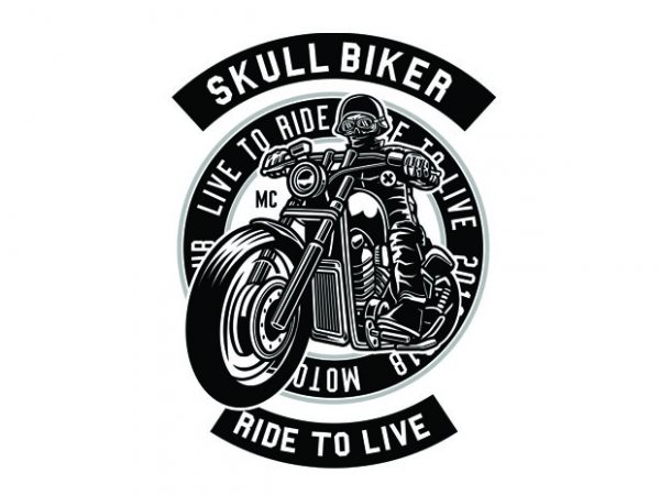 Skull Biker Tshirt Design buy t shirt design Skull Biker Tshirt Design buy t shirt design