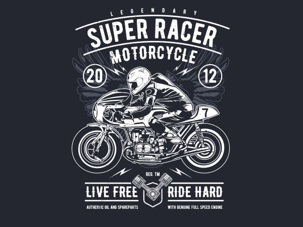 Super Racer Motorcycle Vector t-shirt design Super Racer Motorcycle Vector t-shirt design