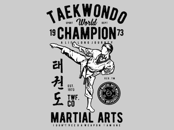 Taekwondo World Graphic t-shirt design Taekwondo World Graphic t-shirt design