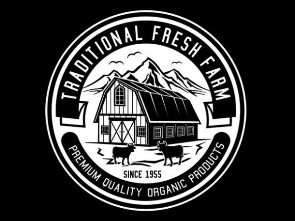 Traditional Fresh Farm Tshirt Design buy t shirt design Traditional Fresh Farm Tshirt Design buy t shirt design