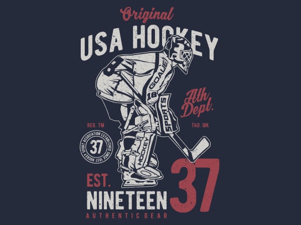 USA Hockey Vector t-shirt design USA Hockey Vector t-shirt design