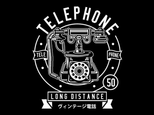 Vintage Telephone Tshirt Design buy t shirt design Vintage Telephone Tshirt Design buy t shirt design