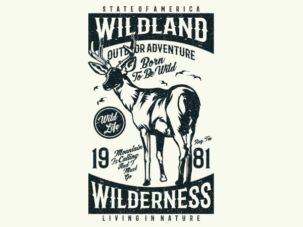 Wild Land Vector t-shirt design buy t shirt design Wild Land Vector t-shirt design buy t shirt design