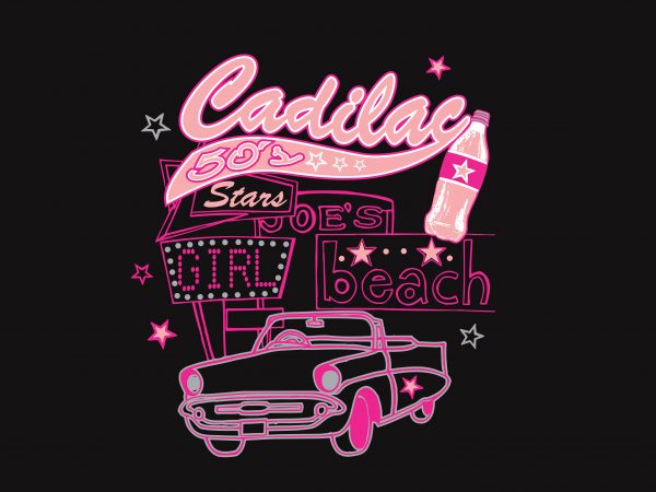 Cadilac Girl Beach buy t shirt design Cadilac Girl Beach buy t shirt design