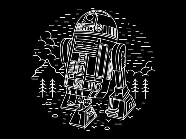 Black Droid t shirt template Black Droid t shirt template