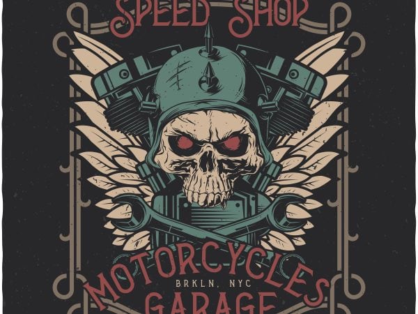 Speed Shop. Vector T-Shirt Design buy t shirt design Speed Shop. Vector T-Shirt Design buy t shirt design
