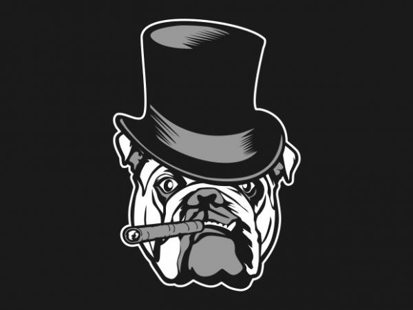 detective bulldog t shirt vector illustration detective bulldog t shirt vector illustration