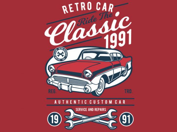 Retro Classic Car buy t shirt design Retro Classic Car buy t shirt design