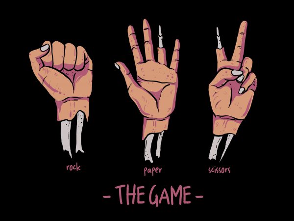 Rock Paper Scissors t shirt design online Rock Paper Scissors t shirt design online