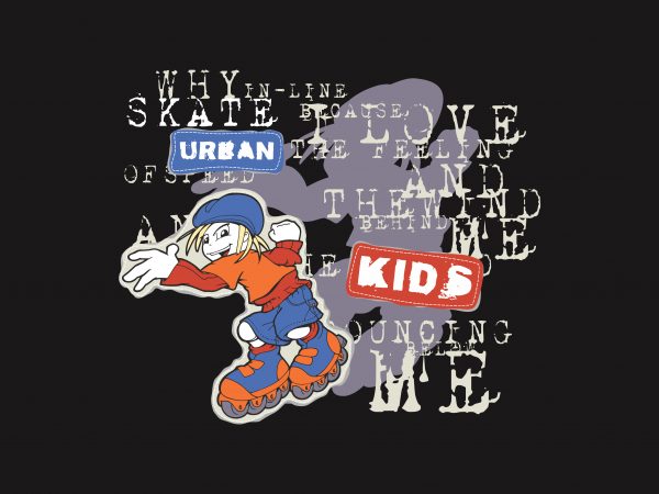 Urban Kids t shirt vector graphic Urban Kids t shirt vector graphic