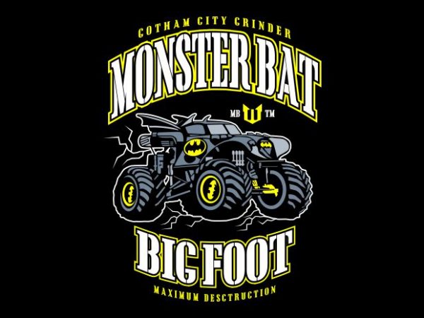 Monster Bat t shirt designs for sale Monster Bat t shirt designs for sale