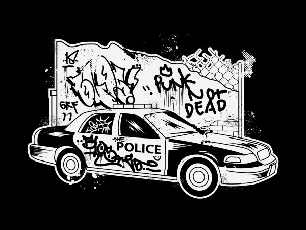 Punk not Police vector t-shirt design Punk not Police vector t-shirt design