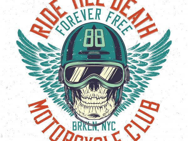 Ride till death. Vector T-Shirt Design Ride till death. Vector T-Shirt Design