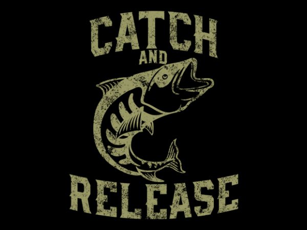 fish release Vector t-shirt design fish release Vector t-shirt design