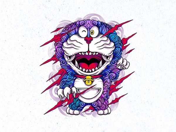 wild neko Graphic t-shirt design wild neko Graphic t-shirt design