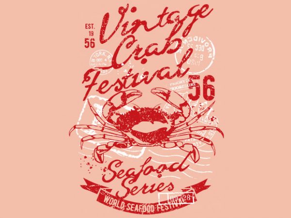 Crab t shirt vector file Crab t shirt vector file