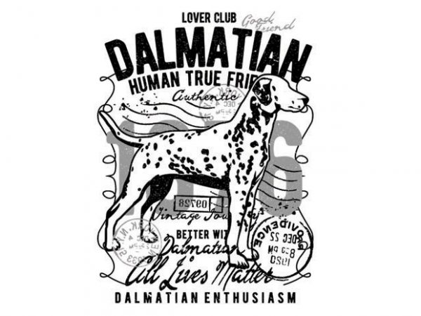Dalmatian t shirt vector illustration Dalmatian t shirt vector illustration
