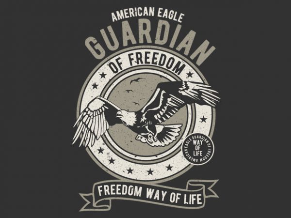 Guardian Eagle t shirt design template Guardian Eagle t shirt design template