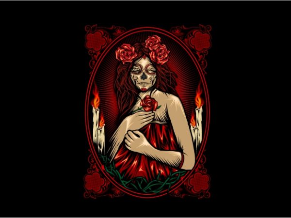 Lady Rose t shirt vector graphic Lady Rose t shirt vector graphic
