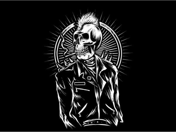 Punk Skull t shirt illustration Punk Skull t shirt illustration