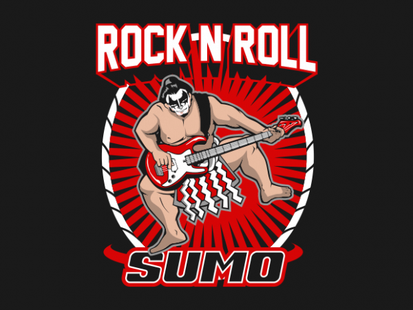 Rock n Roll Sumo t shirt design online Rock n Roll Sumo t shirt design online