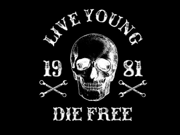Live biker Vector t-shirt design Live biker Vector t-shirt design