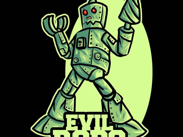 evil robo tshirt design evil robo tshirt design