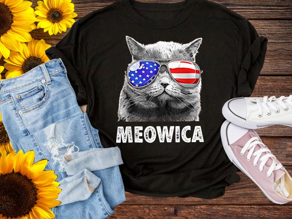 Cat Meowica Sunglasses America Flag T shirt Design PNG – Meowica USA Cat Design Cat Meowica Sunglasses America Flag T shirt Design PNG – Meowica USA Cat Design
