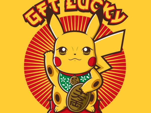 GET LUCKY t shirt design template GET LUCKY t shirt design template