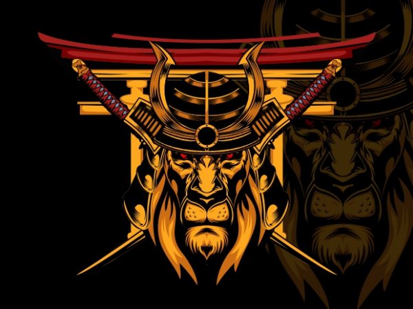 The Last Lion Samurai t shirt designs for sale The Last Lion Samurai t shirt designs for sale