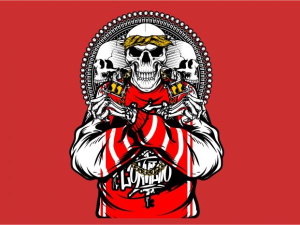 Skull Machine Tattoo t shirt template vector Skull Machine Tattoo t shirt template vector