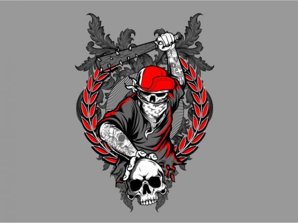 Skull Holigans t shirt template vector Skull Holigans t shirt template vector