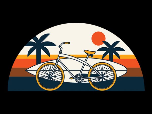 Surf Bike t shirt template vector Surf Bike t shirt template vector