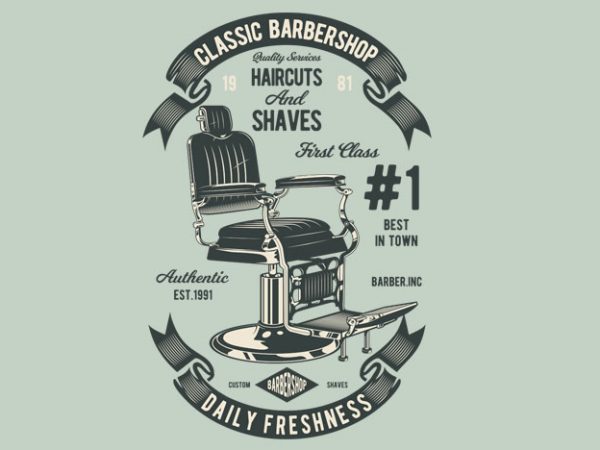 Barberchair t shirt template Barberchair t shirt template