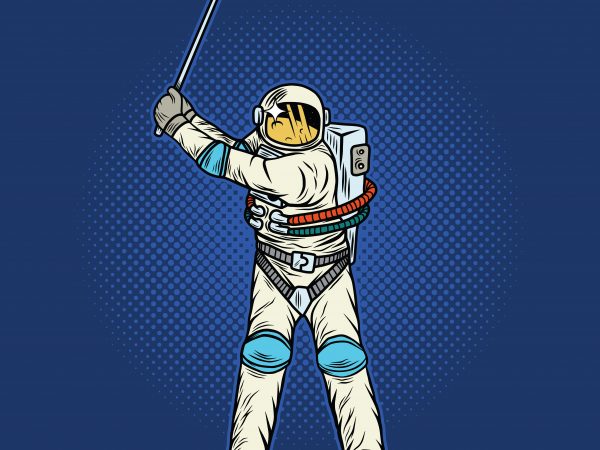 Astronaut playing golf. Vector T-Shirt Design Astronaut playing golf. Vector T-Shirt Design